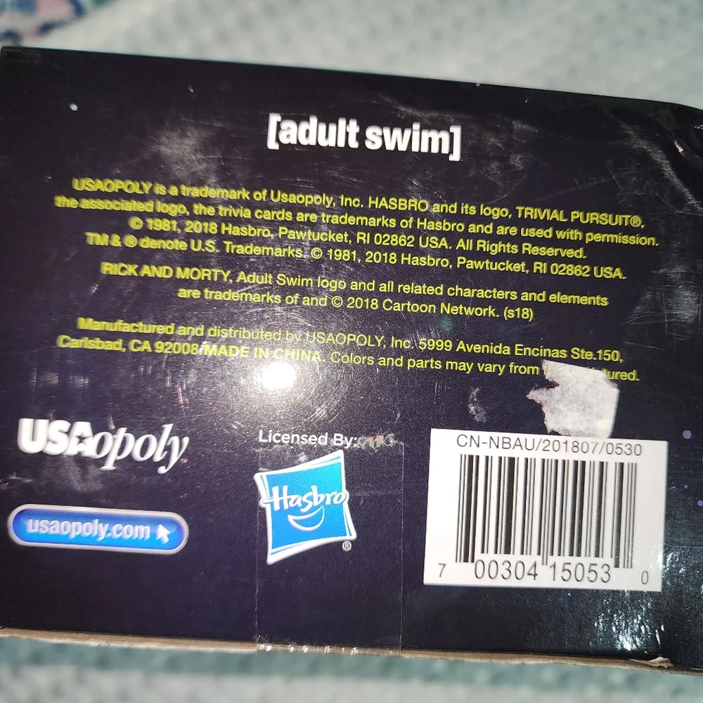 TRIVIAL PURSUIT NWT RICK and MORTY GREEN WEDGE GAME